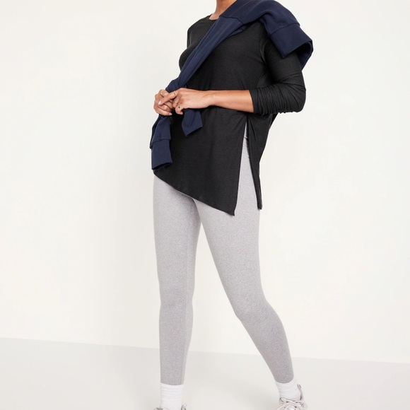 NWT OLD NAVY CloudMotion Side-Tie Tunic COLOR Black Jack SIZE LARGE - Picture 3 of 9